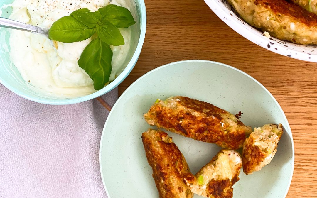Bâtonnets de courgettes sauce yaourt & citron