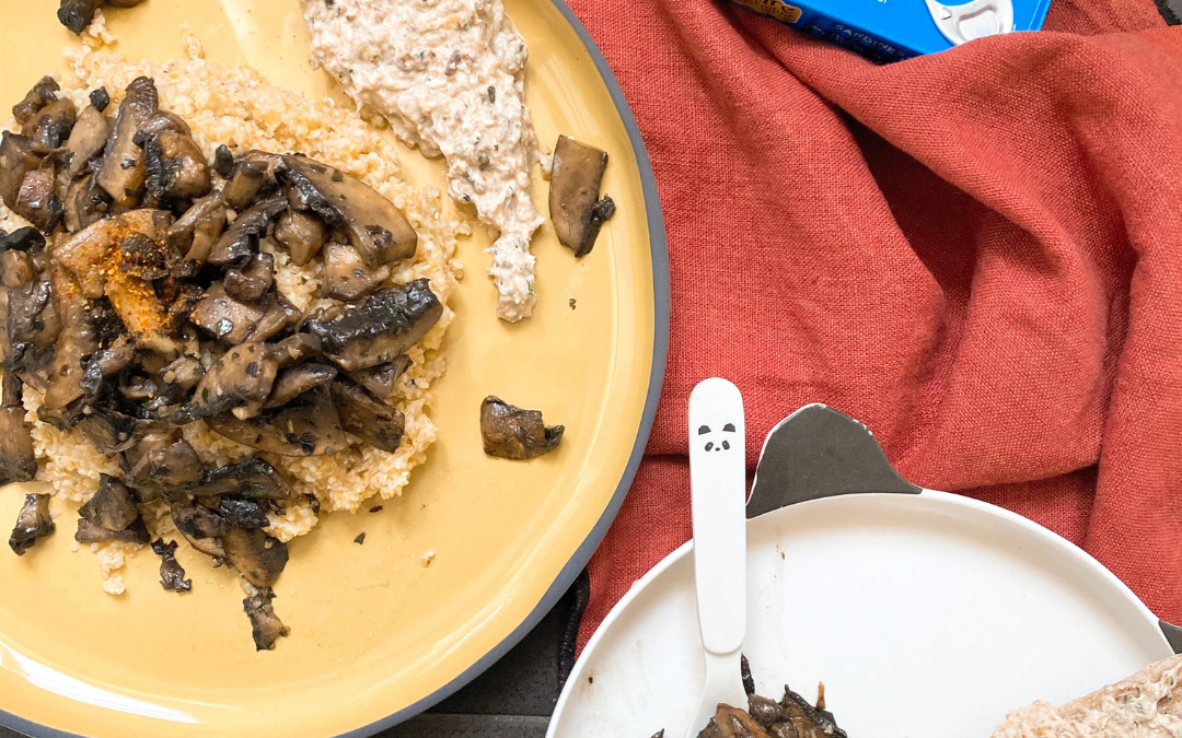 Riz aux champignons et sardinade